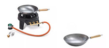 Hot Wok 7 kW Set Profi-Gasbrenner Wok Camping...