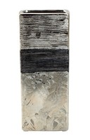 Exklusive Hochwertige Vase HöHe 29,5 Cm Dekovase In Silber/Anthrazit Blumenvase