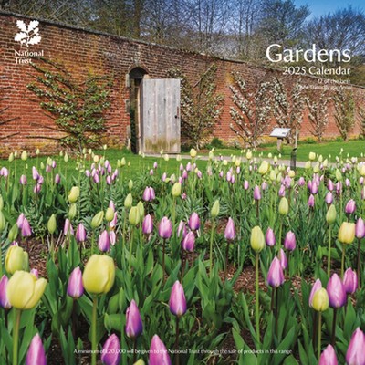2025 Gardens, National Trust Wall Calendar: Plastic Free Packaging by Carousel C