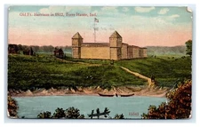 1914 HARRISON, IN Postcard-  OLD FT HARRISON IN 1812 TERRE HAUTE IND