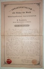 Antik Alt Urkunde Dokument v. 1898 m. Siegel