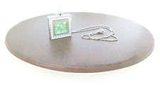 Floating Silver Square Locket, Genuine Beach Glass, Sea Glass, Silver Necklace