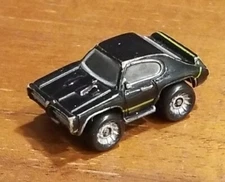 Micro Machines Pontiac 1968 GTO  Black with Green Trim Vintage 80s Galoob