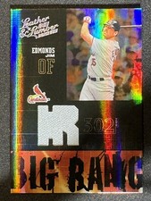 JIM EDMONDS 2005 Leather & Lumber BIG BANG JERSEY Rare /250 CARDINALS Game Used