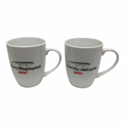 Rapala Coffee Mugs - A Fishermen Christmas Wish! - Lot Of 2 - 4  Tall