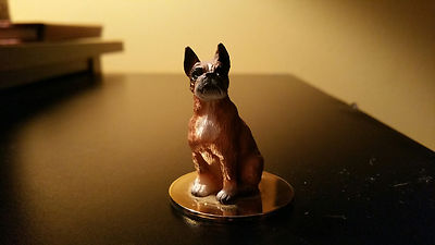 Boxer Tiny One Figurine Fawn Cropped Ears