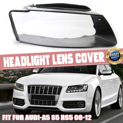 For Audi A5 S5 2008-2012 Right Side Clear Front Headlight Cover