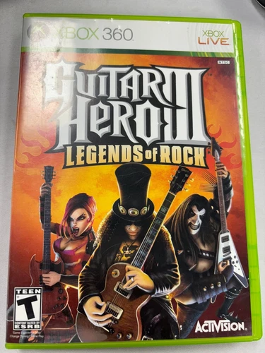 Guitar Hero 3 III: Legends Of Rock (Xbox 360, 2007) (B44-14)