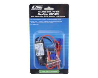New E-flite Eflite 40 Amp 40A Lite Pro Brushless ESC Speed Control V2 EFLA1040LB