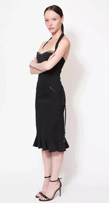 CHRISTIAN DIOR Sexy Bustier Lace Sweetheart HALTER DRESS 8 US Size | eBay