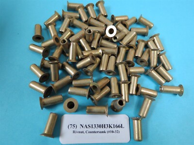Aircraft Rivnut NAS1330H3K166L Rivet Nut Blind Insert 10-32 Countersunk ...