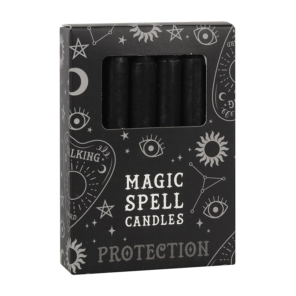 12 Magic Candles with Protection 10 cm Black - Image 3