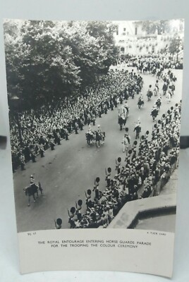 Royal Entourage bei Horse Guards Parade Truppen die Farbe Vintage Biesen RP Postkarte