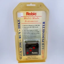 Robic Digital LCD Pedometer M-377 New Old Stock - WORKS