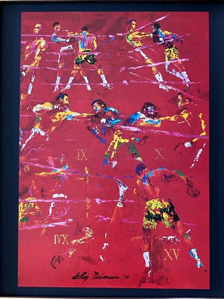 LeRoy Neiman 盒子 1974 年签名波普艺术装裱全新 11x14 LS — 第 2/3 张图片