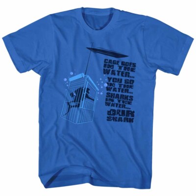 Jaws 70's Thriller Movie Cage In Water Our Shark Is In The Water Men's T Shirt
