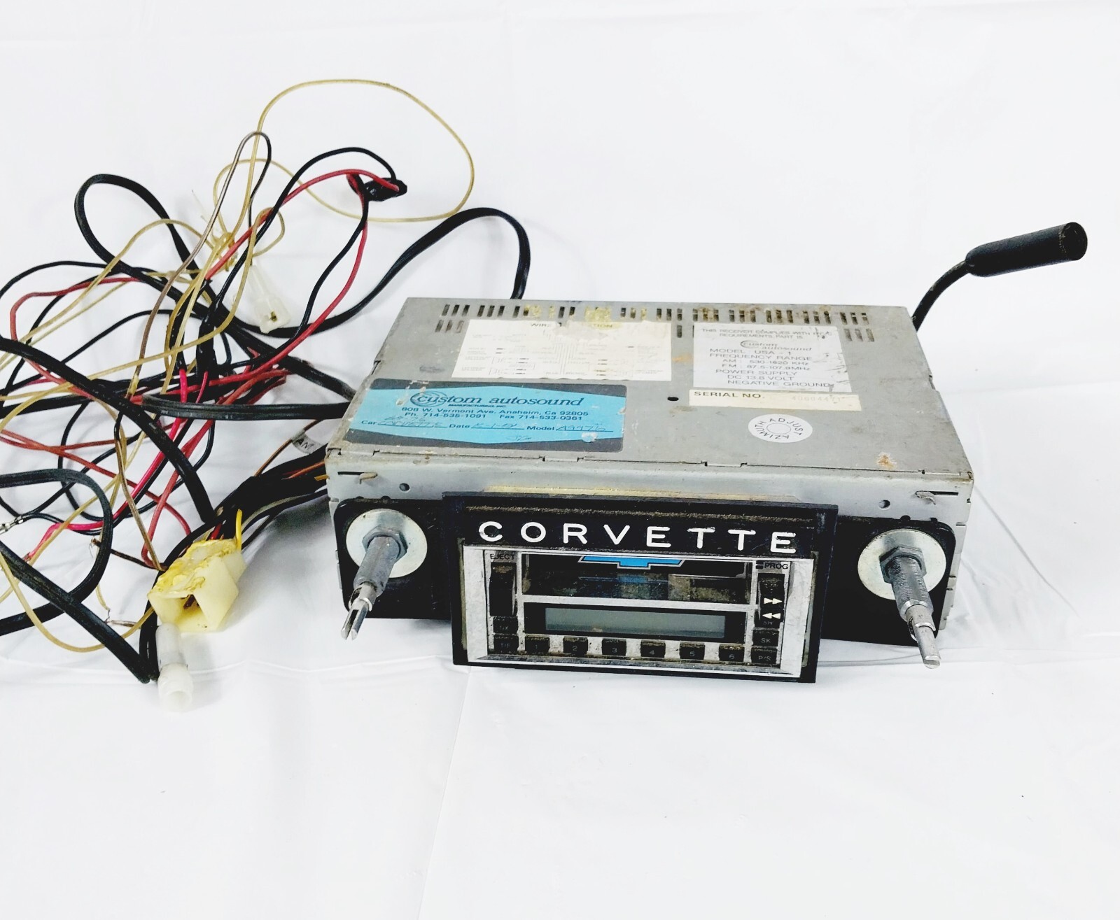 68-76 Corvette Car Radio Cassett Custom Autosound Model A9976 (UU)