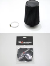 1320 Performance 3 inch Universal air filter & pre filter reusable Tall Black
