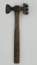 Vintage Meat Tenderizer Double Head Wooden Handle Primitive Farmhouse Kitchen 