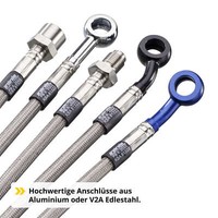 Stahlflex Bremsleitung Silber FüR Yamaha XJ 6 S Diversion Vorne + Hinten (09-12)