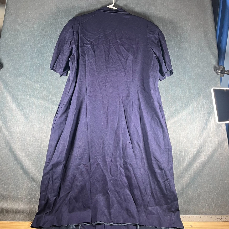 Gabardina Saks Fifth Avenue para mujer talla 22 azul manga corta doble pecho Foto 2 de 4