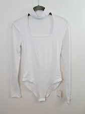 Mangopop New Women's White Bodysuit In Size XS Classic Scoopneck