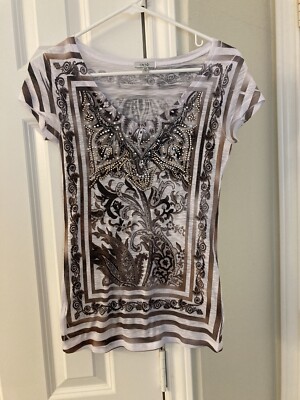 Cache embellished shirt size small