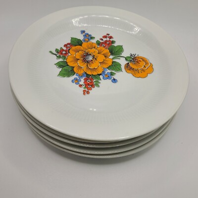 Vintage CP Colditz Porcelain Flowered Plates Made In GDR