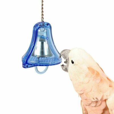 DOUBLE RINGER LARGE ACRYLIC BELL TOY MACAW AFRICAN GREY PARROT