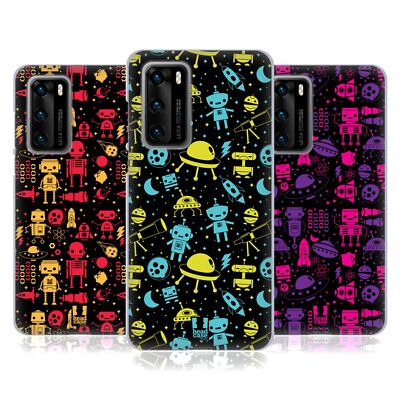 HEAD CASE DESIGNS SPACE ROBOTS SOFT GEL CASE FOR HUAWEI PHONES 4