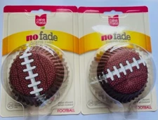 Cake Mate No-Fade Football Baking Cups 24 Count Per Pack 2-Pack