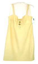 NINE WEST DREAMLAND DESERT SUN YELLOW WOMENS POLYESTER DRESS SIZE-8-NEW+TAGS