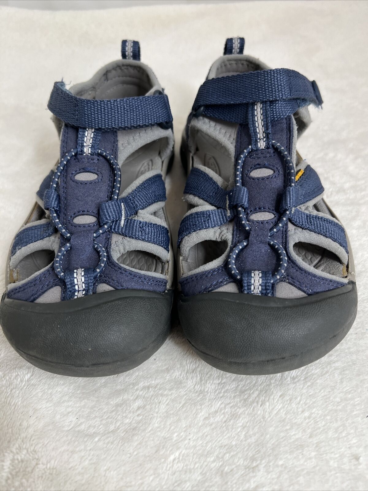 Sandali Keen Kids Newport H2 blu navy grigio cinturino con gancio e passante suola resistente lettura acqua