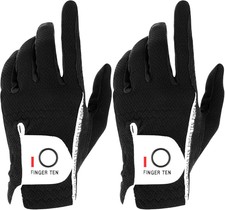 Men Golf Gloves Left Hand 2 Pack,Rain Grip Hot We Weather Comfort M ML L XL
