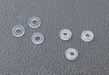 100 Plastic 3mm Sleeve or Flat Washers for Rimless Eyeglasses for screw 1-1.4mm