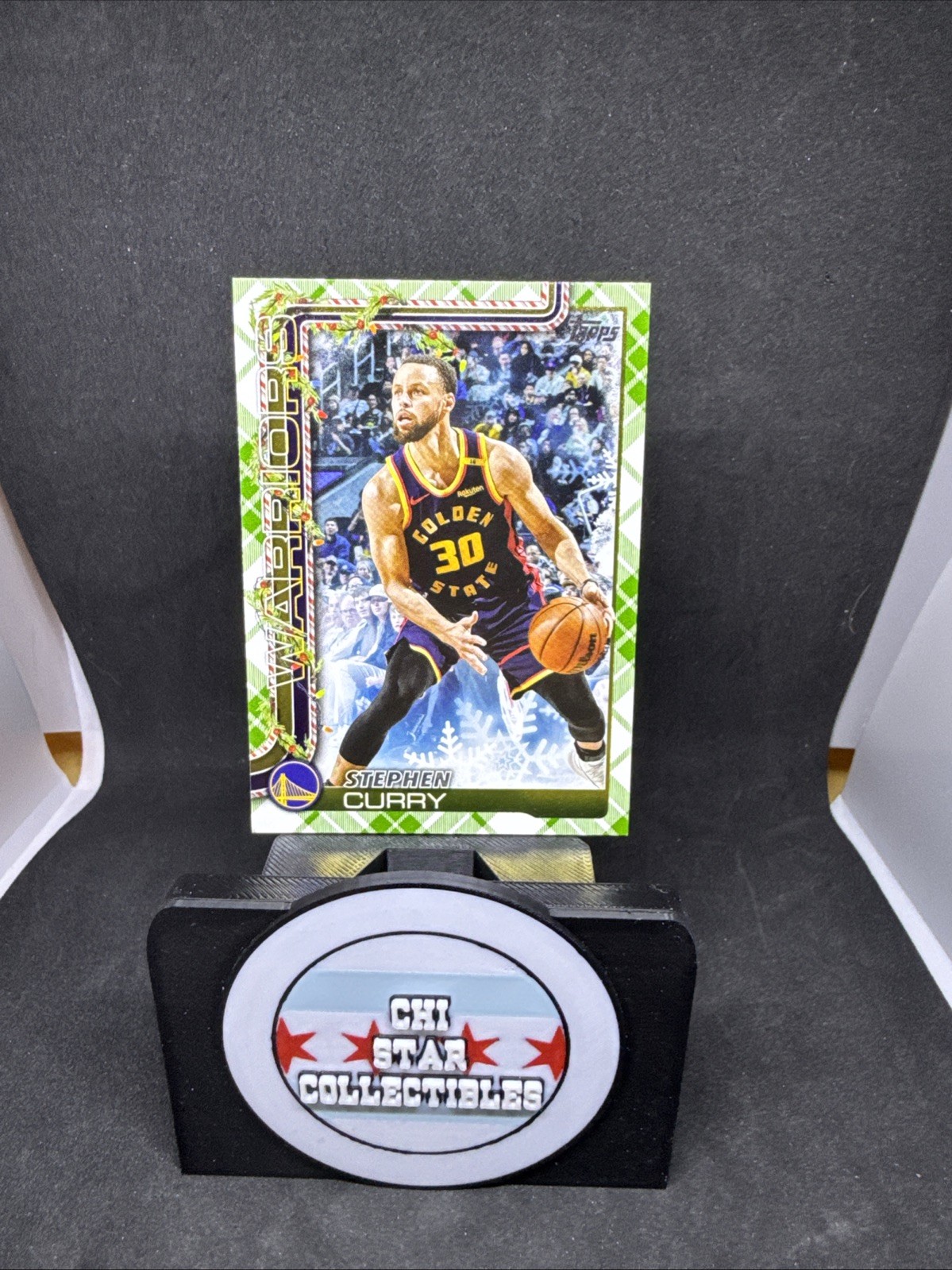 2025-26 Topps Holiday Stephen Curry Plaid #H106 Warriors