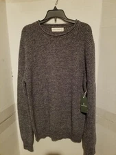 Mutual Weave Men's Long Sleeve Charcoal Gray Pullover Sweater - Size Small - NWT