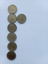 France 10 centimes Coin x7 - 1966x1 - 1971x1 - 1973x1 - 1974x1 - 1980/82/87x1