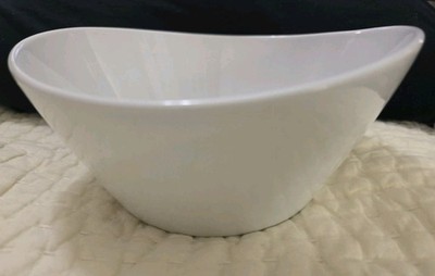 OverandBack What A Dish White Porcelain Bowl Oval Pasta Soup Chili Ice Cream One