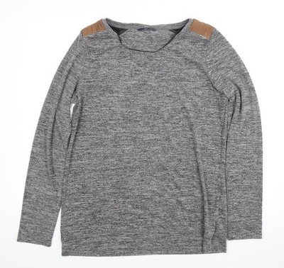 Only Damen T-Shirt grau Langarm Jersey - Größe L