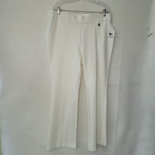 Rafaella Pants Women's 16 Bootcut Comfort Fit Stretch Waistband Pull-on Egret