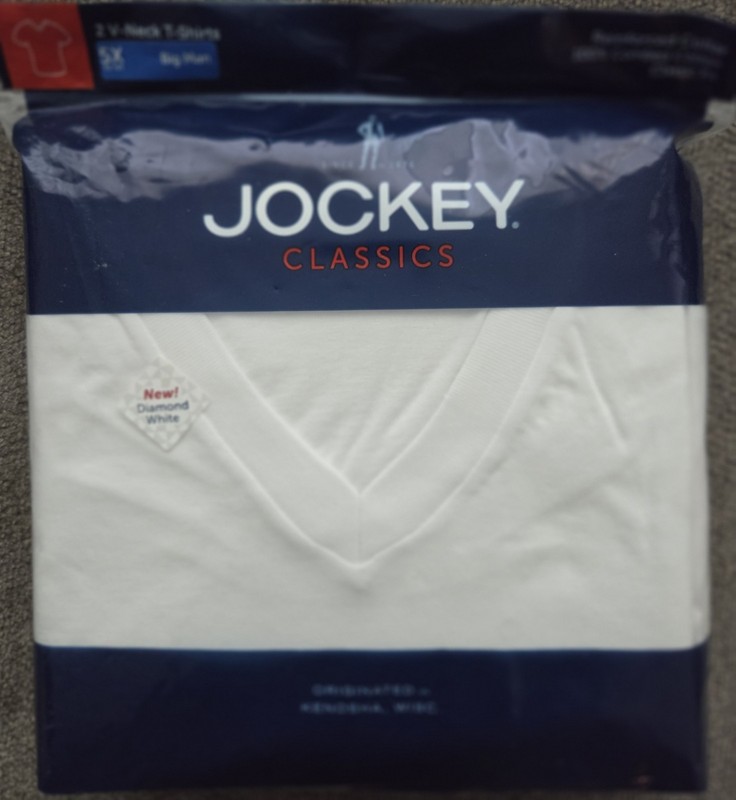 Jockey T-Shirts 5 Xl Classics V-Neck 2 Pack NEW NWT