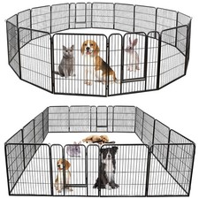 32 Inch Heavy Duty Dog Playpen 16 Panels for Small Medium Dogs Portable