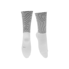 Non-slip cycling socks for bike white grey size L 1 pair
