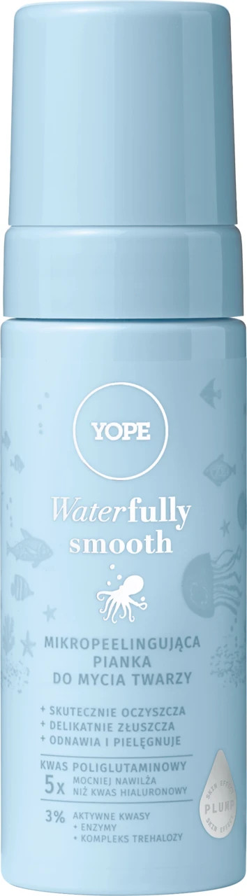 Yope Waterfully Smooth 99% Natural Micropeeling Foam Face Wash Vegan 150ml