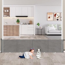 200inches Retractable Baby Gates Extra Wide, 34" Tall Extra Large Openings Ba...