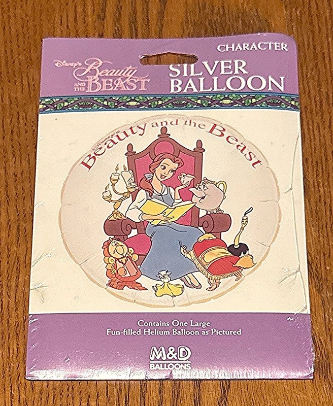 Vtg 18" Beauty & The Beast Mylar Helium Balloon Disney Belle NIP