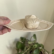 Sylvac Vintage English Cream Condiment Pottery Set
