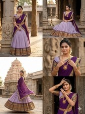 Women Designer Kanchi Cotton Lehenga Choli Set Traditional Festive Outfit