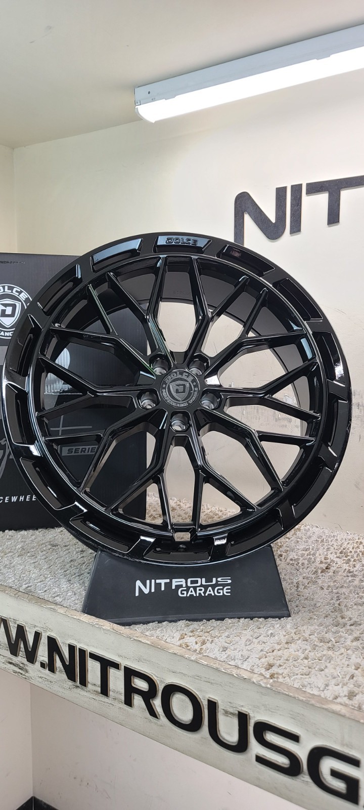 22 DOLCE MAGARI BLACK STAGGERED WHEELS FITS BENTLEY FLYING SPUR SEDAN 2003-2018